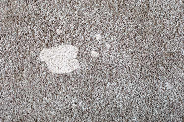 My carpet has bleached spots